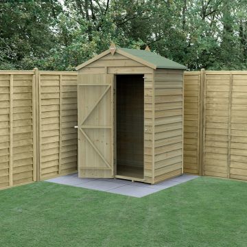 5' x 3' Forest 4Life 25yr Guarantee Overlap Pressure Treated Windowless Apex Wooden Shed (1.64m x 1m)