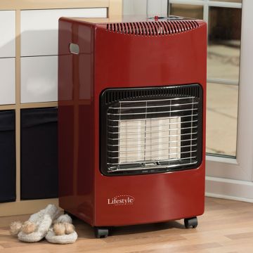 Lifestyle Seasons Warmth Red Portable Gas Cabinet Heater