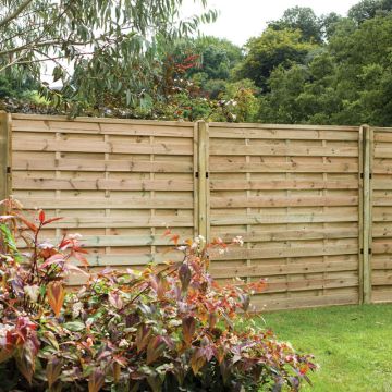 6ft x 6ft (1.8m x 1.8m) Pressure Treated Decorative Europa Plain Fence Panel

