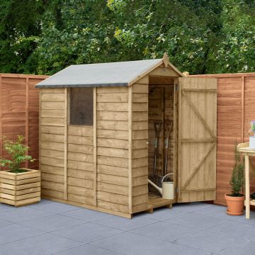 6' x 4' Forest 4Life Overlap Pressure Treated Apex Wooden Shed