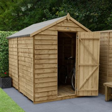 8' x 6' Forest 4Life Overlap Pressure Treated Windowless Apex Wooden Shed