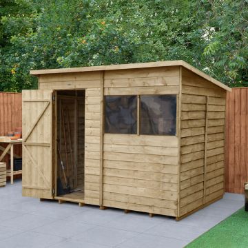 8' x 6' Forest Overlap Pressure Treated Pent Wooden Shed