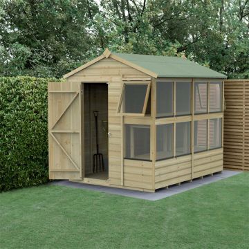 8' x 6' Forest 25yr Guarantee Shiplap Pressure Treated Potting Shed (2.42m x 1.99m)