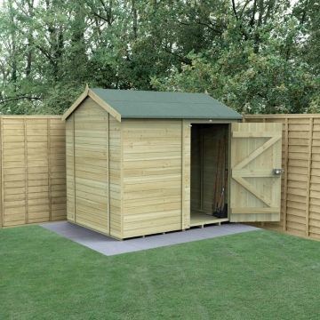 8' x 6' Forest Timberdale Tongue & Groove Windowless Reverse Apex Shed