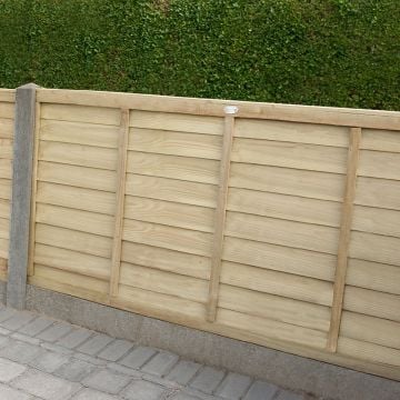 6ft x 4ft (1.83m x 1.22m) Pressure Treated Superlap Fence Panel