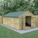 20’ x 10’ Forest 4Life Overlap Pressure Treated Windowless Double Door Apex Wooden Shed (5.96m x 3.2m)