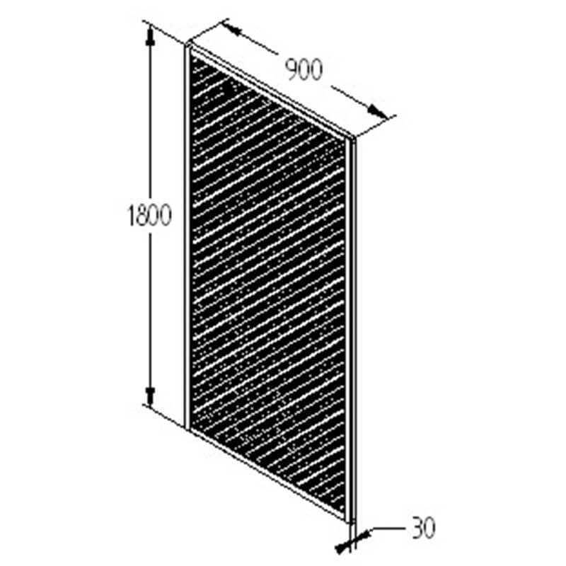 Forest 5'11" x 2'11" Wisley Diamond Lattice Panel (1.8m x 0.9m) Technical Drawing